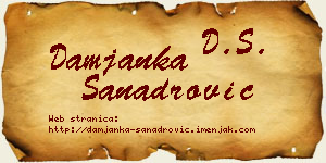 Damjanka Sanadrović vizit kartica